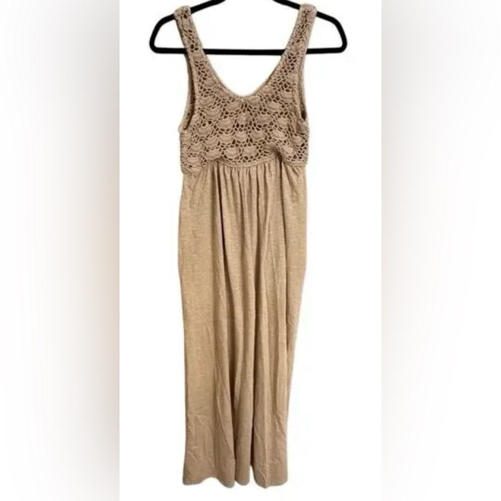 Aerie Elegant Tan Lace Women Dress with pockets!